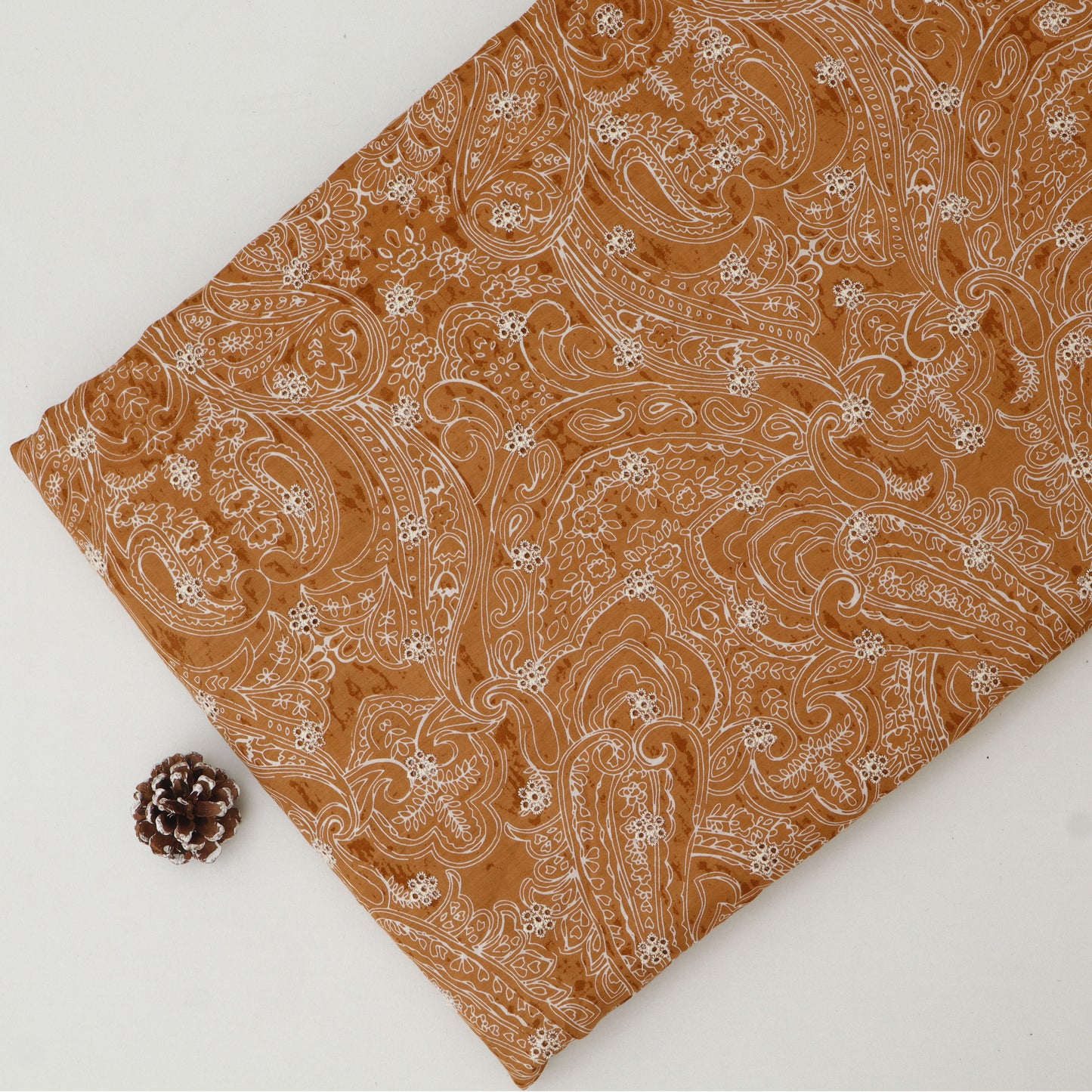 Muslin Print Chikan Embroidery Fabric