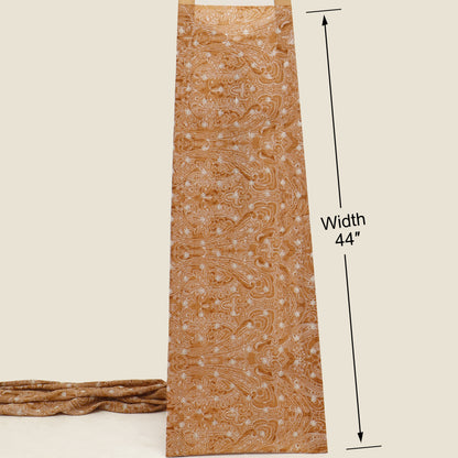 Muslin Print Chikan Embroidery Fabric