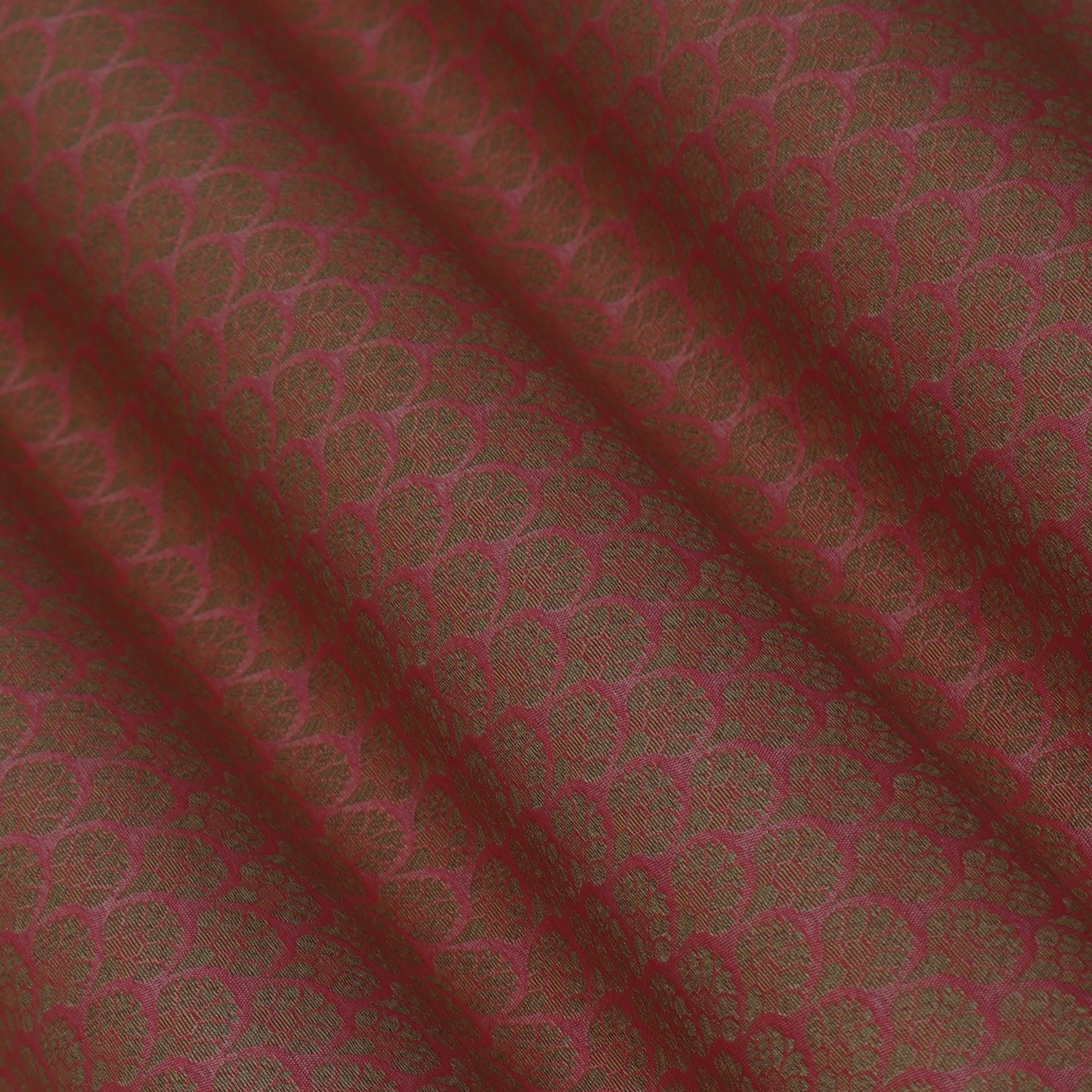 Peach Color Pauri Brocade Fabric