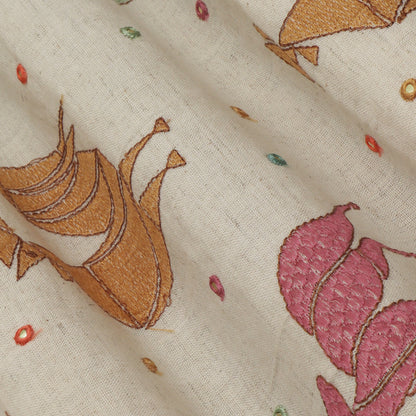 Colored Linen Embroidery Fabric