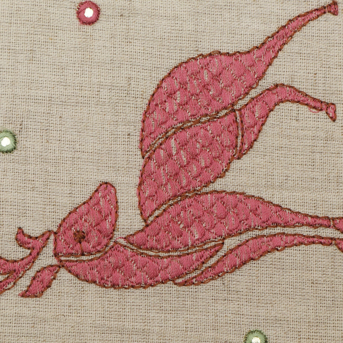 Colored Linen Embroidery Fabric