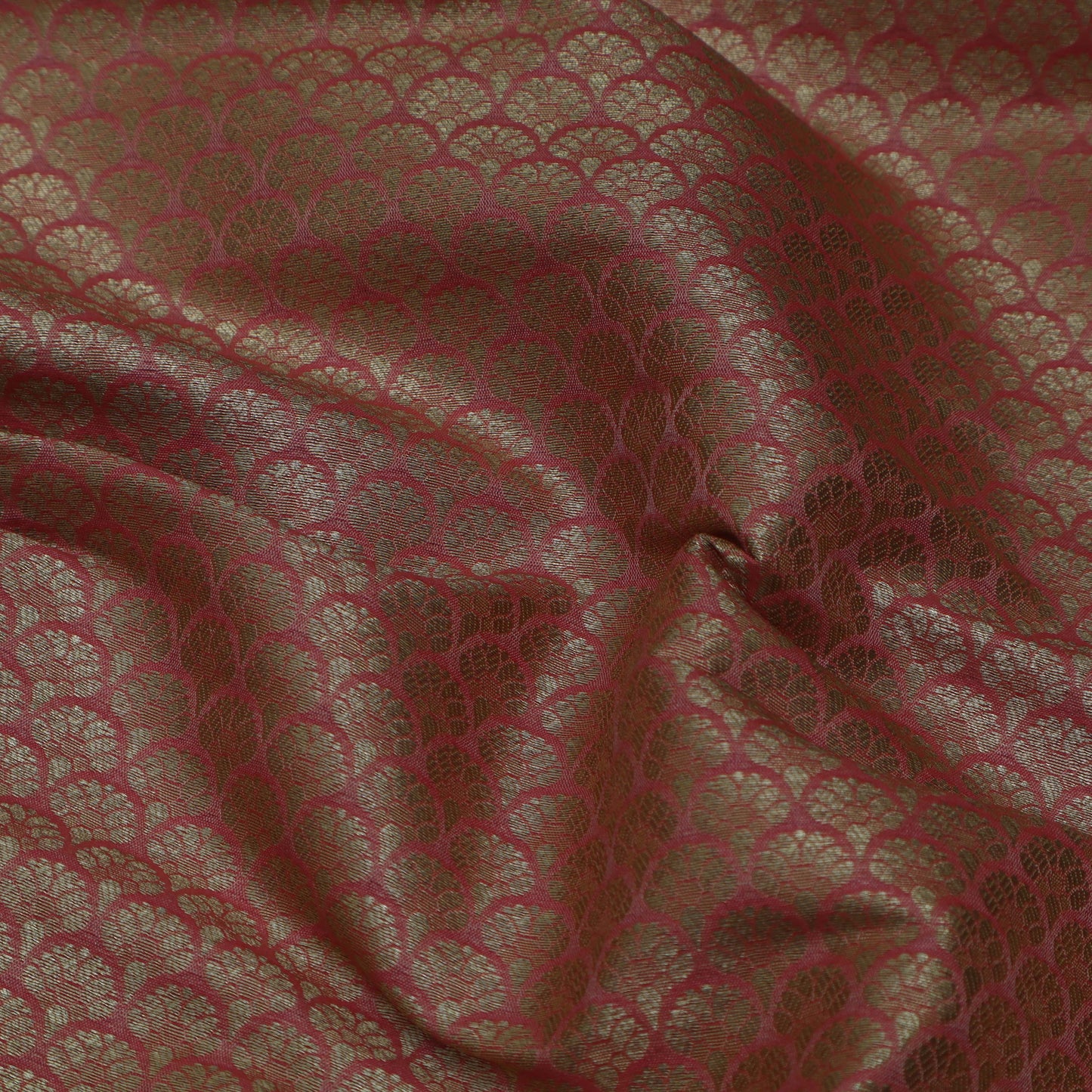 Peach Color Pauri Brocade Fabric