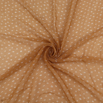 Muslin Print Chikan Embroidery Fabric
