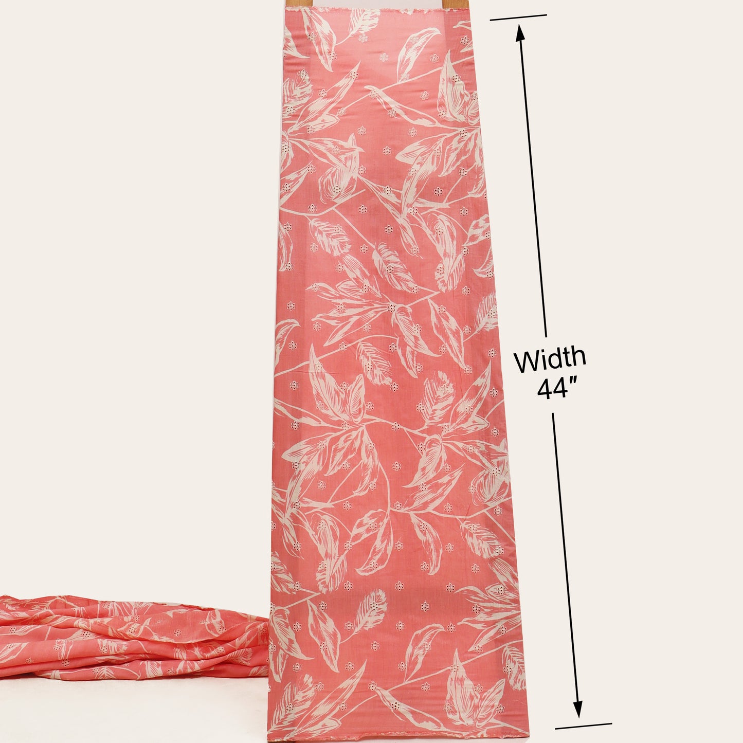 Muslin Print Chikan Embroidery Fabric