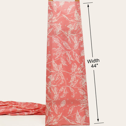 Muslin Print Chikan Embroidery Fabric