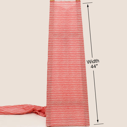 Muslin Print Chikan Embroidery Fabric