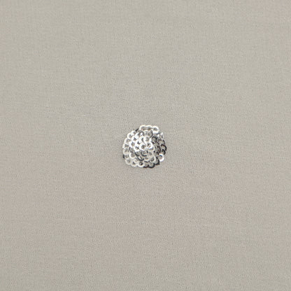 Dyeable Georgette Silver Booti Fabric