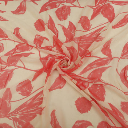Muslin Print Chikan Embroidery Fabric