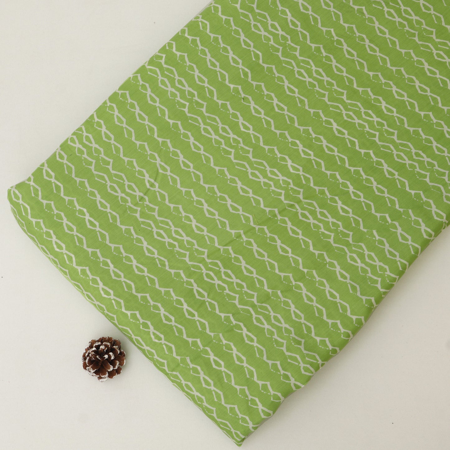 Muslin Print Chikan Embroidery Fabric