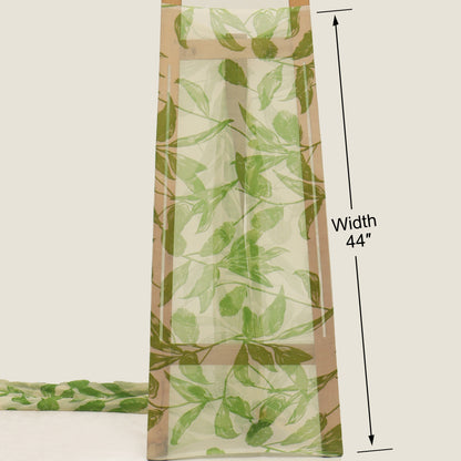 Muslin Print Chikan Embroidery Fabric
