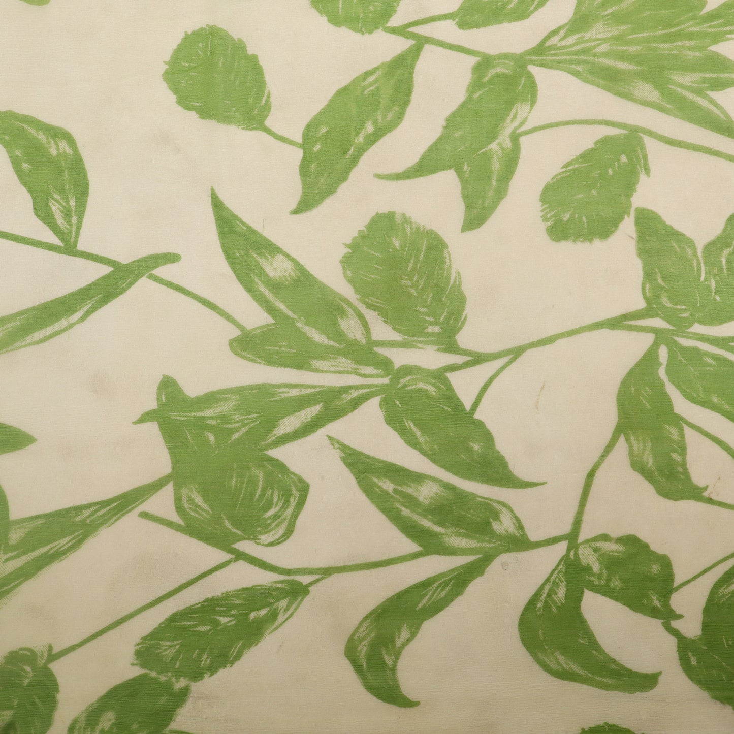 Muslin Print Chikan Embroidery Fabric