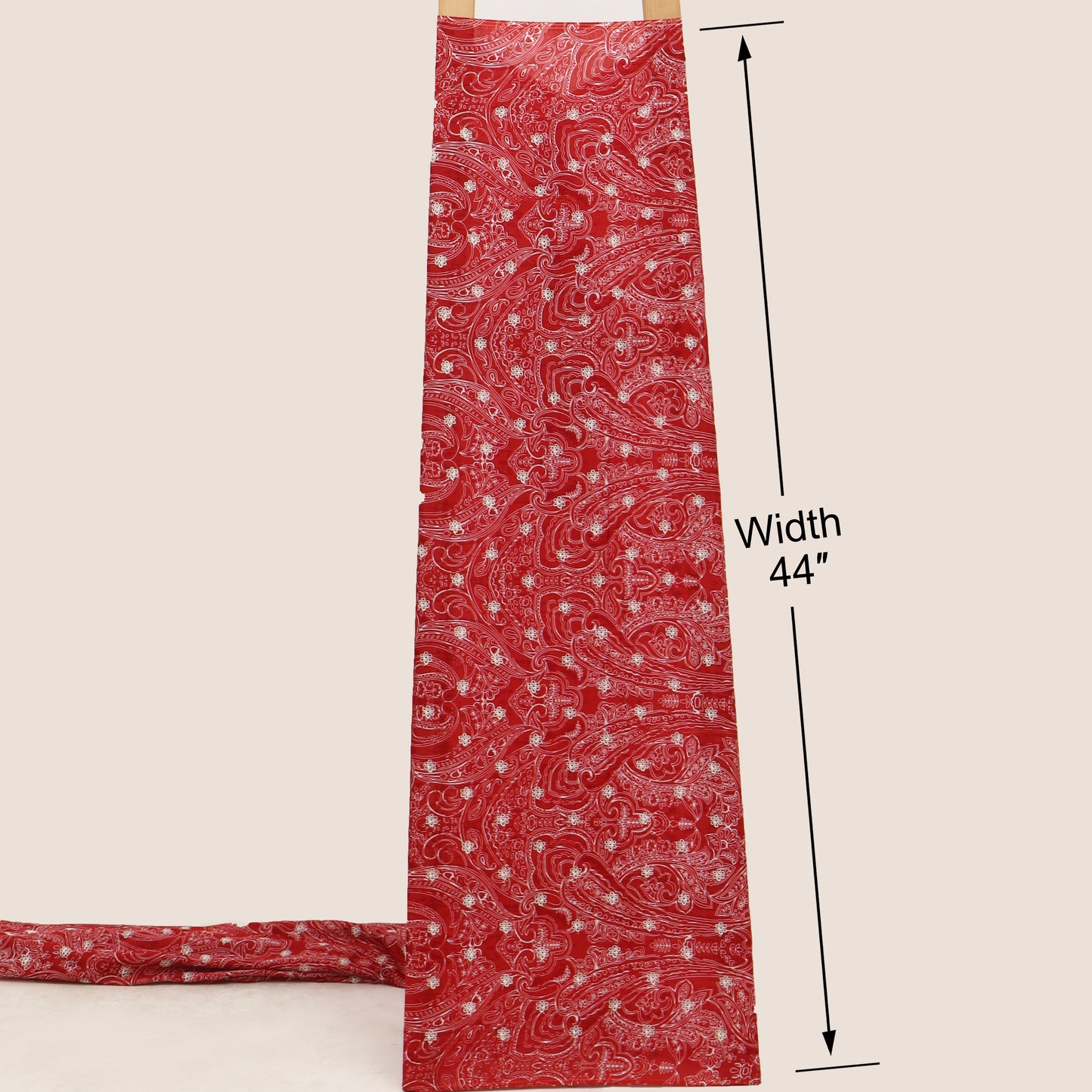 Muslin Print Chikan Embroidery Fabric