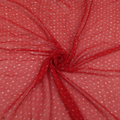 Muslin Print Chikan Embroidery Fabric