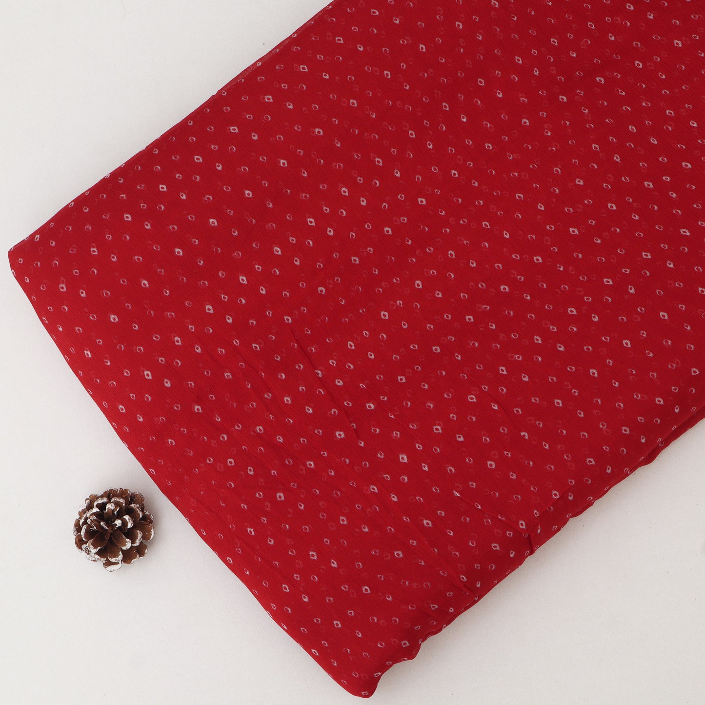 Muslin Print Chikan Embroidery Fabric