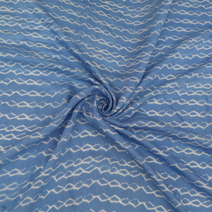 Muslin Print Chikan Embroidery Fabric