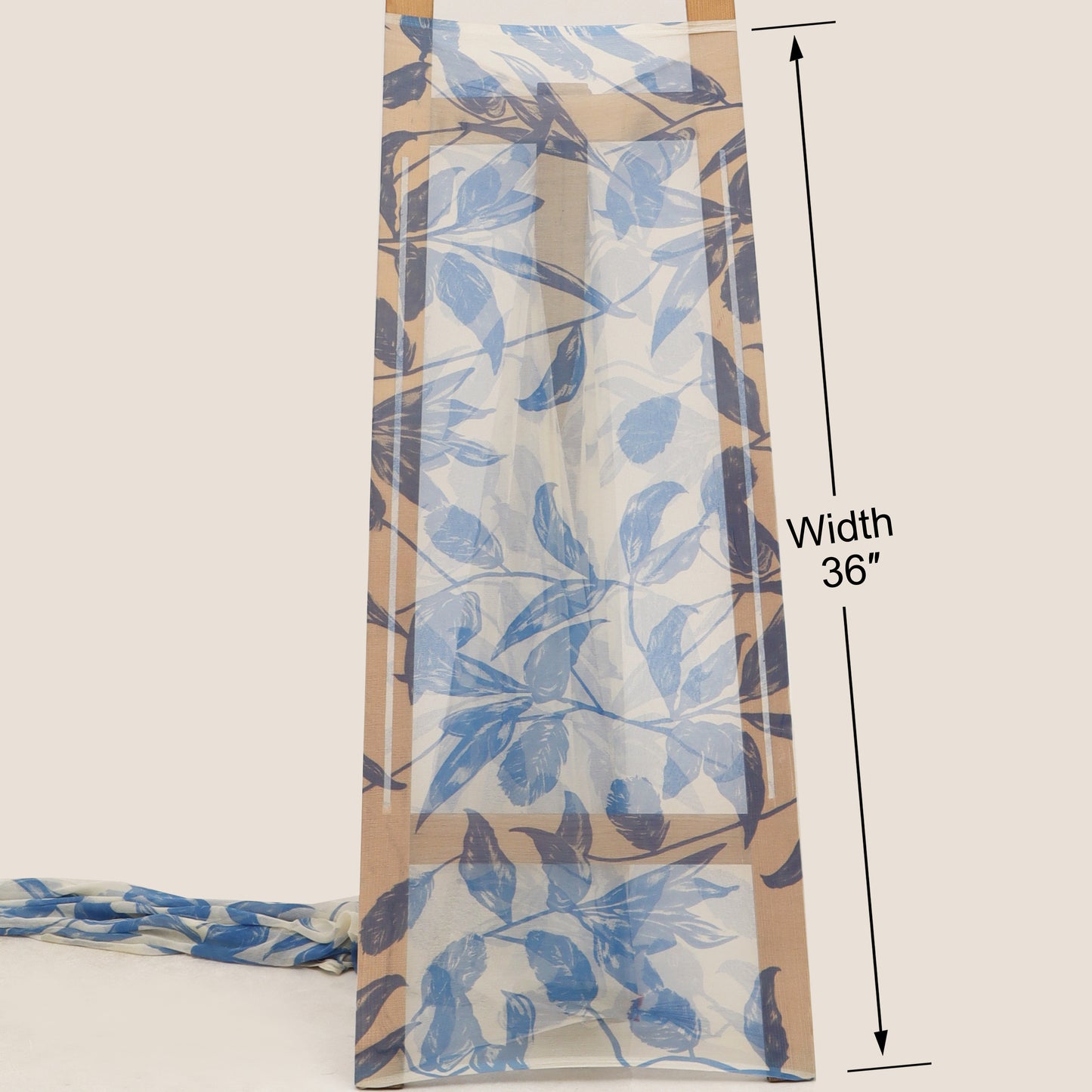 Muslin Print Chikan Embroidery Fabric
