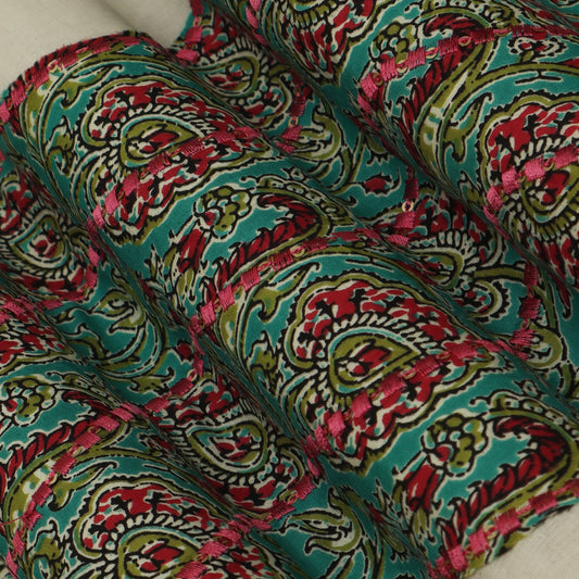 Colored Color Cotton Patch Work Plazo Fabric