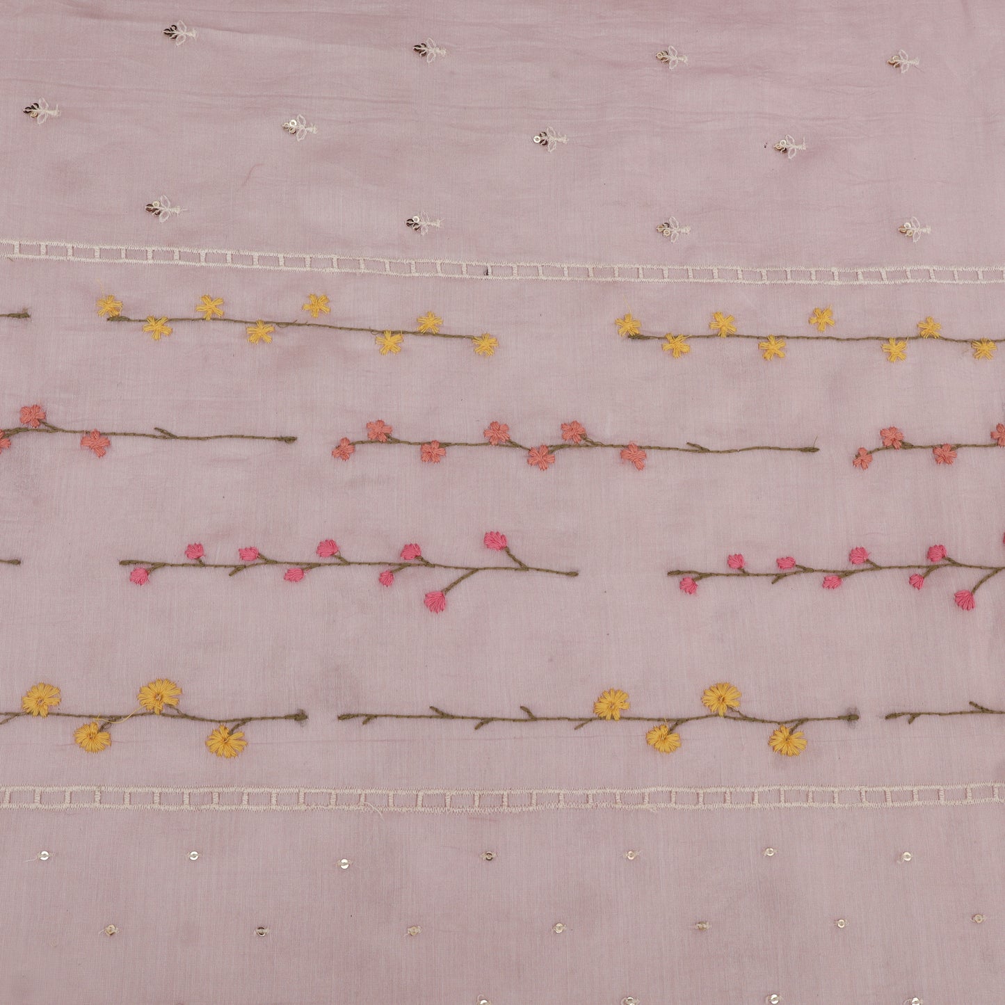 Chanderi Embroidery Fabric