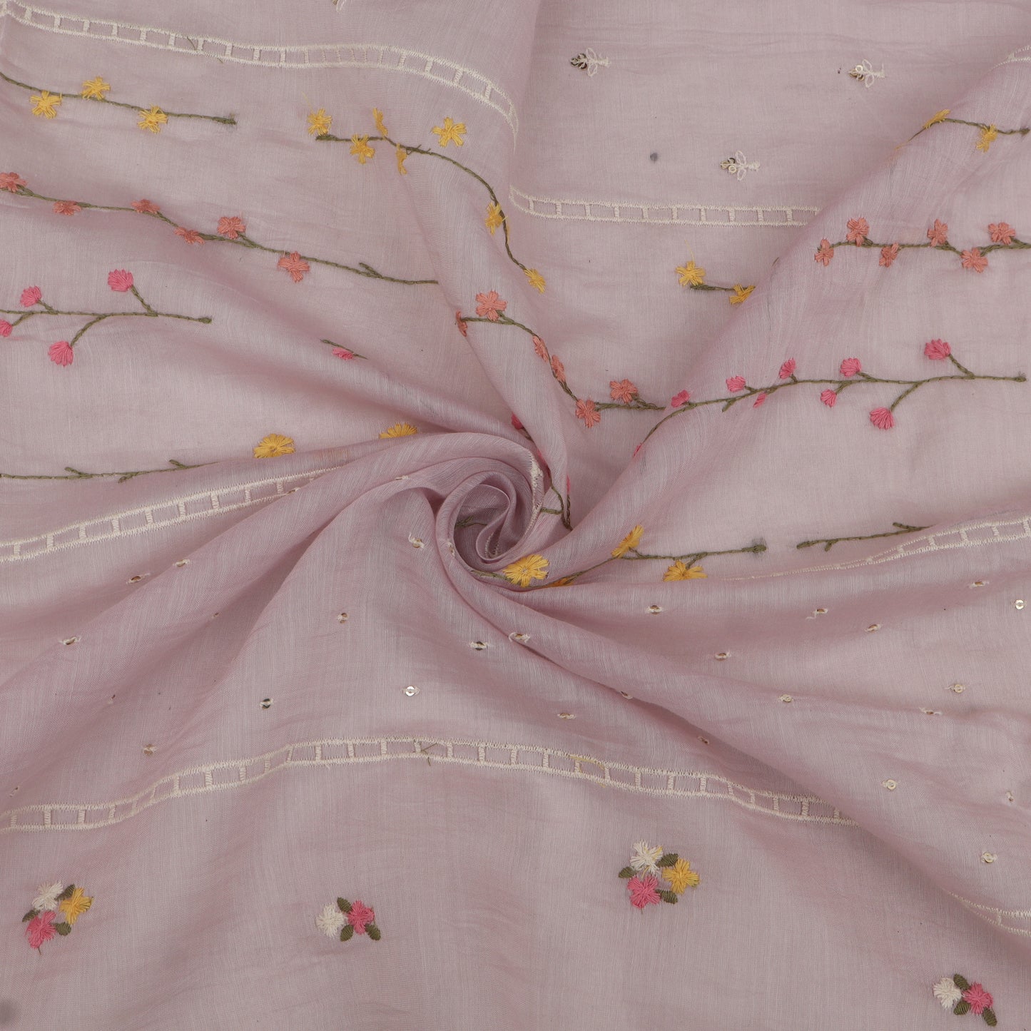 Chanderi Embroidery Fabric