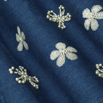 Denim Embroidery Fabric