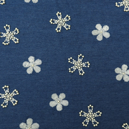 Denim Embroidery Fabric