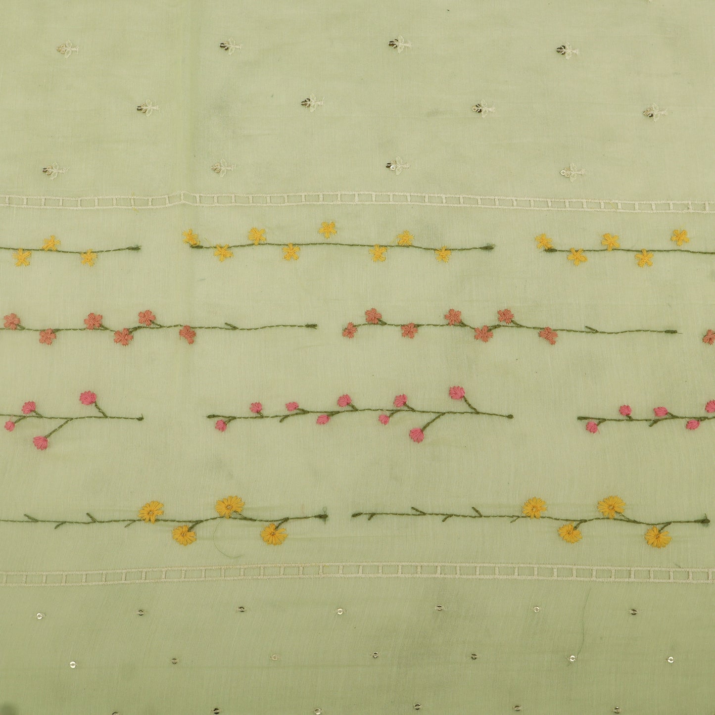 Chanderi Embroidery Fabric