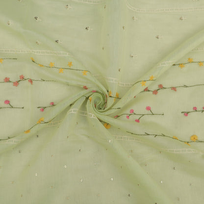 Chanderi Embroidery Fabric