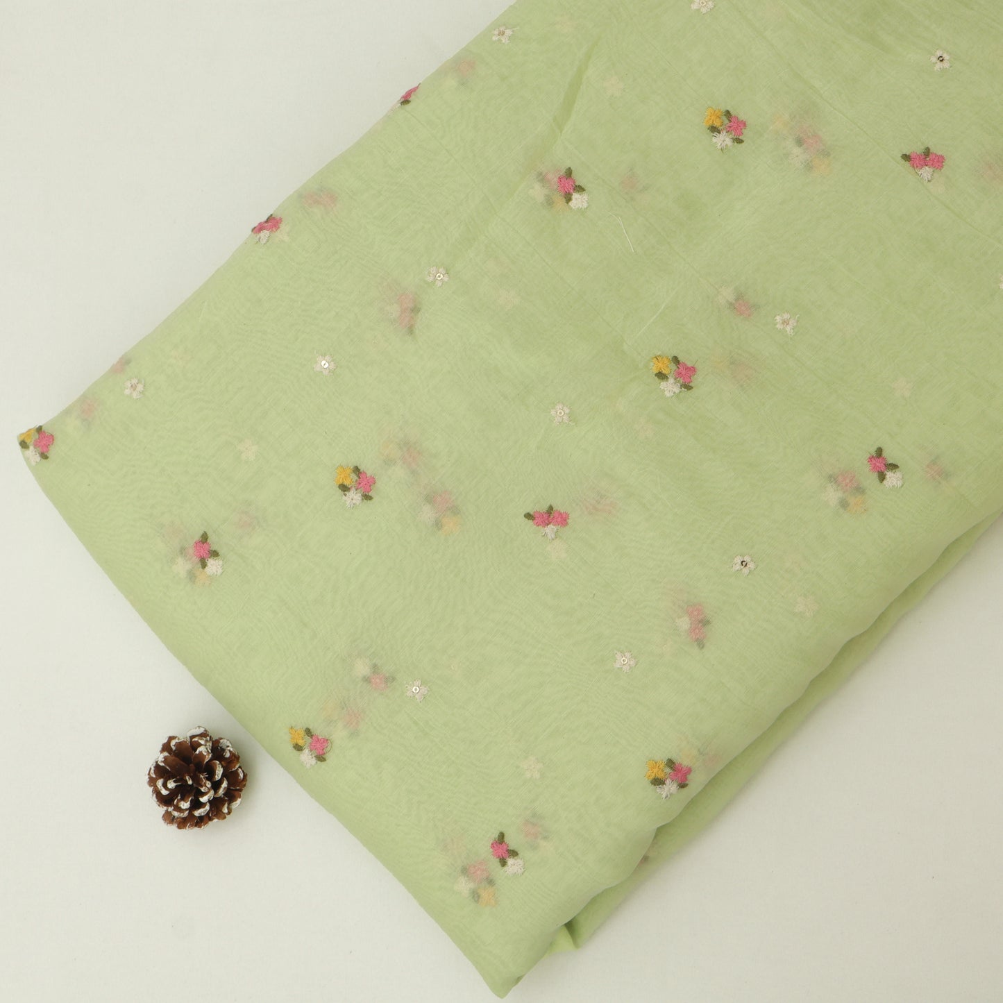 Chanderi Embroidery Fabric