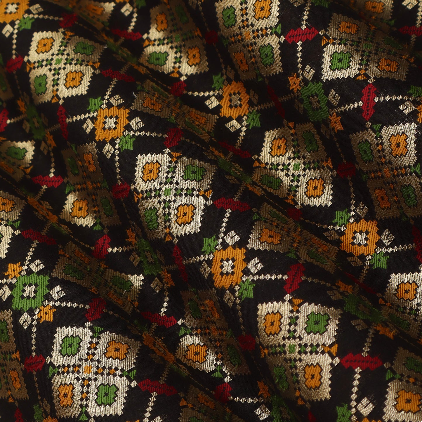Traditional Motif Brocade Fabric