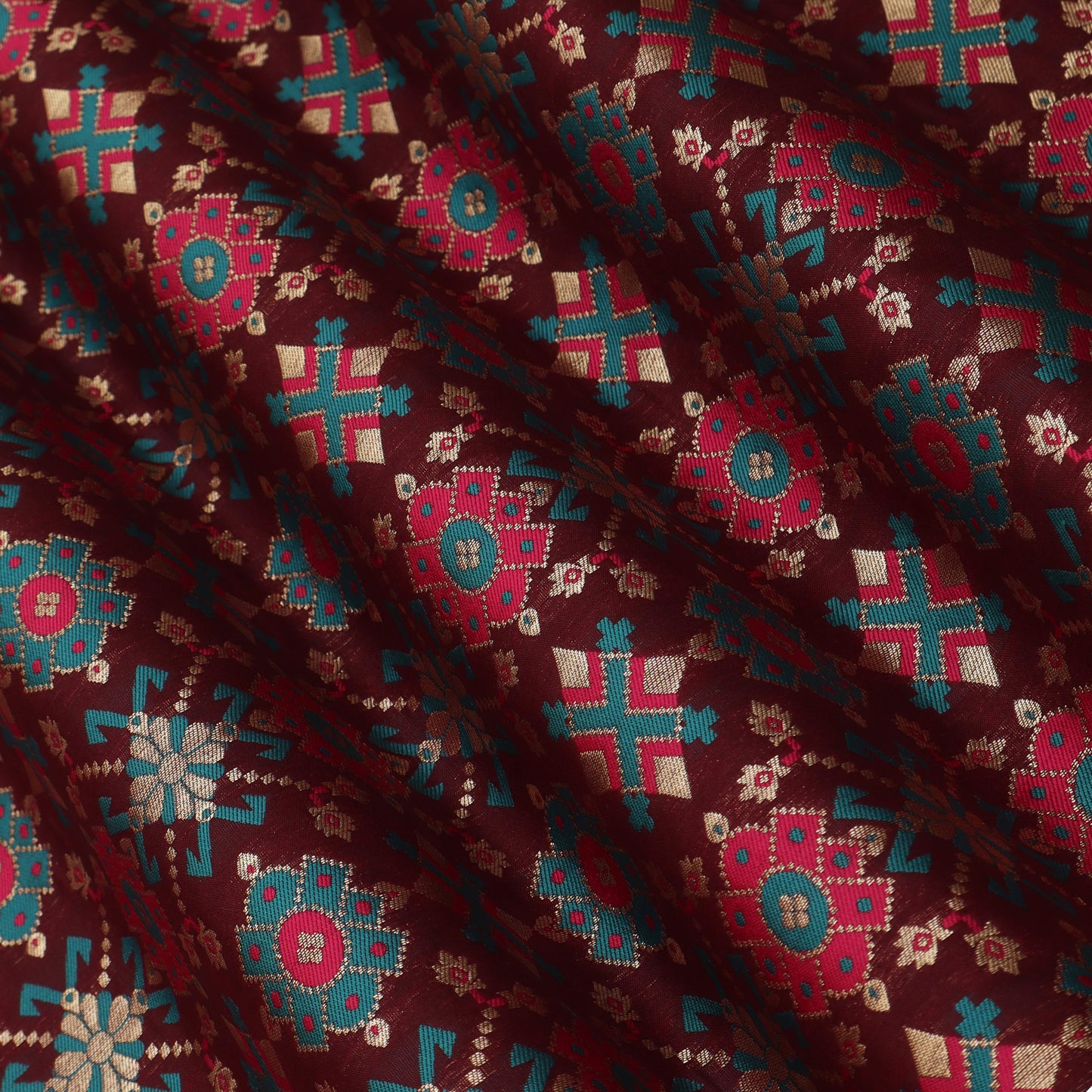 Traditional Motif Brocade Fabric