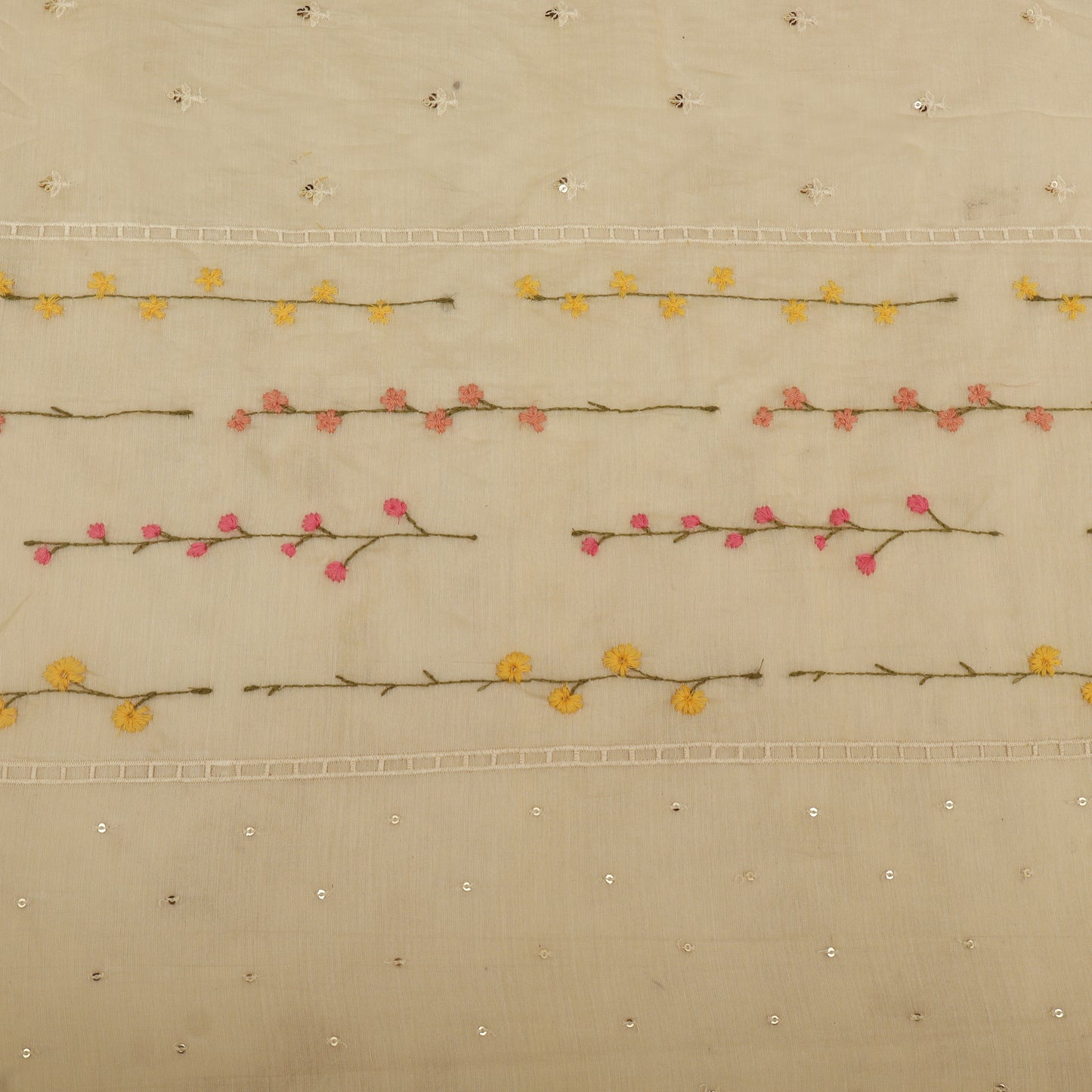 Chanderi Embroidery Fabric