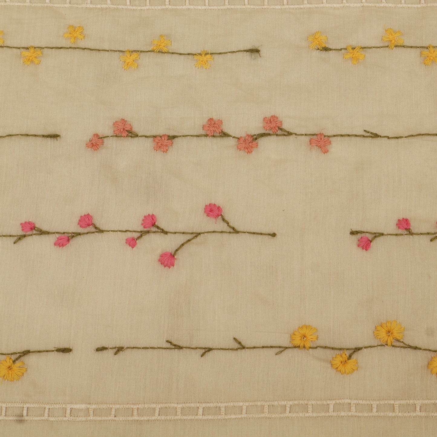 Chanderi Embroidery Fabric