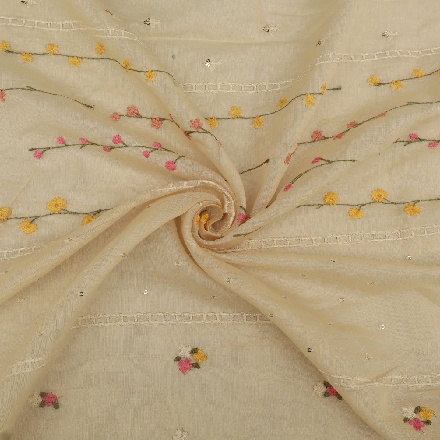 Chanderi Embroidery Fabric