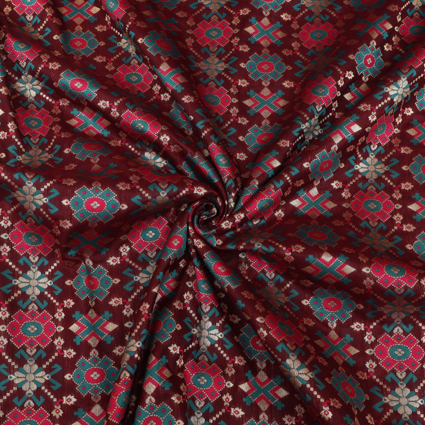 Traditional Motif Brocade Fabric