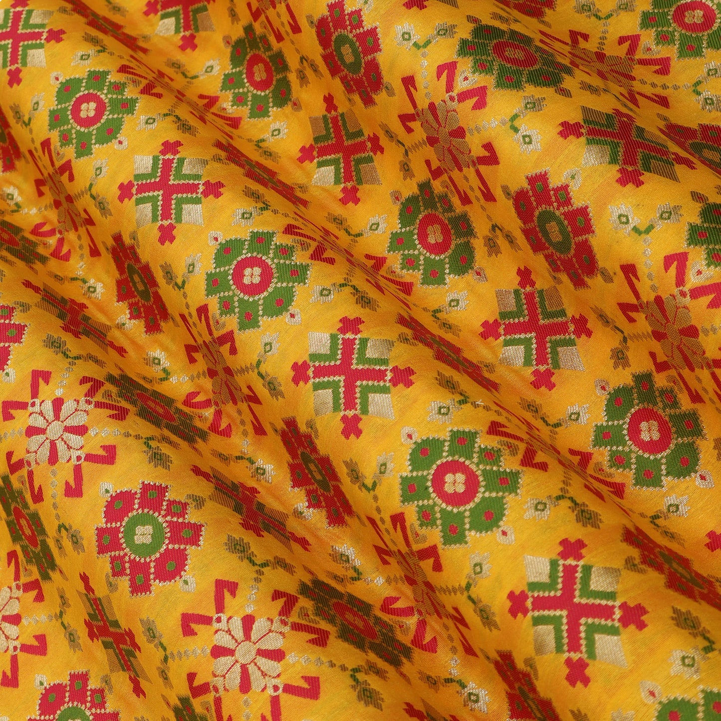 Traditional Motif Brocade Fabric