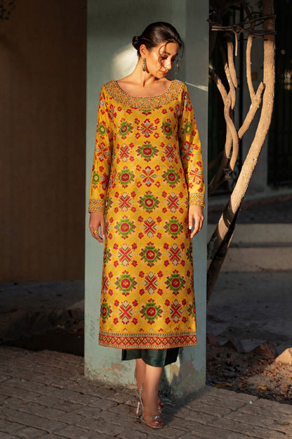 Traditional Motif Brocade Fabric