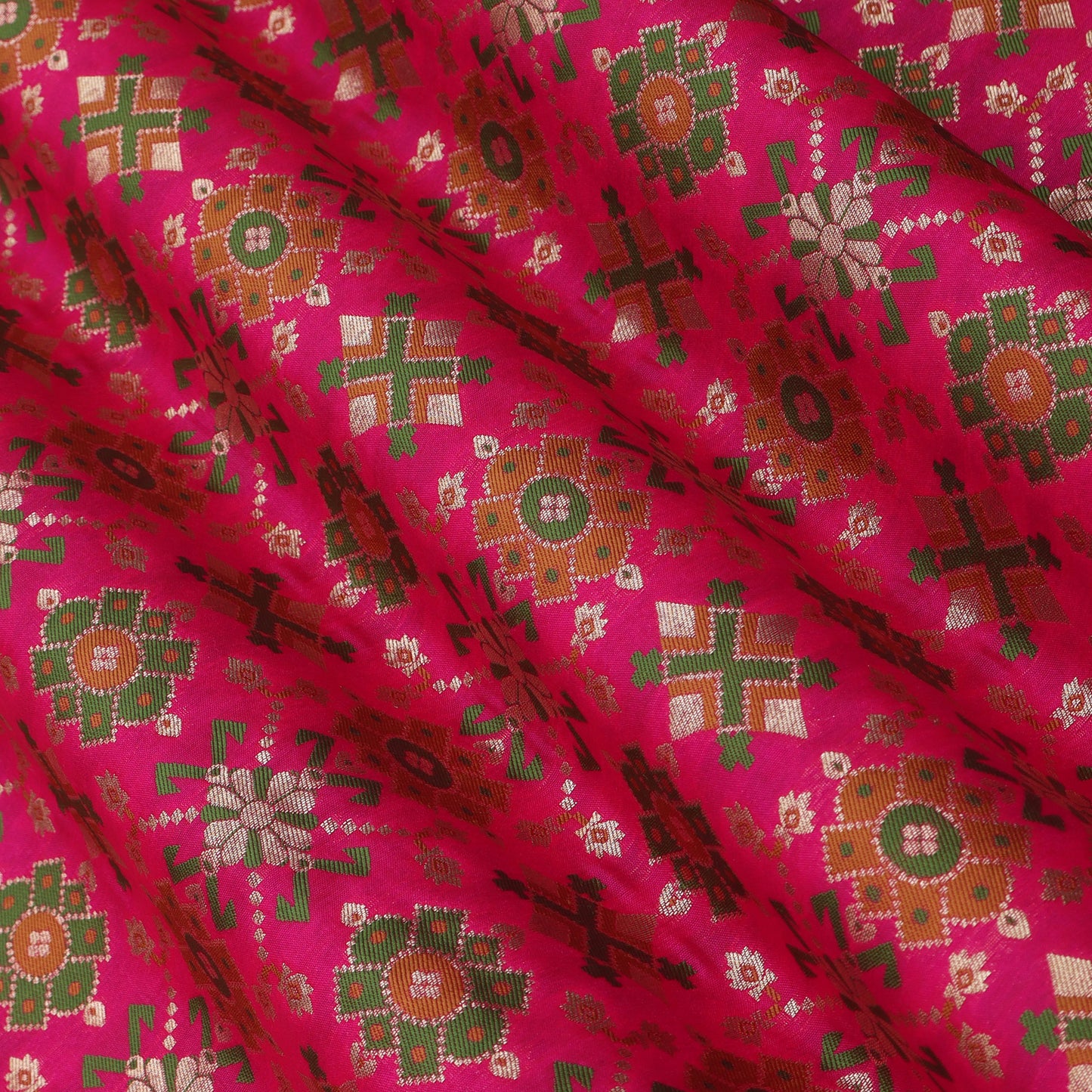Traditional Motif Brocade Fabric