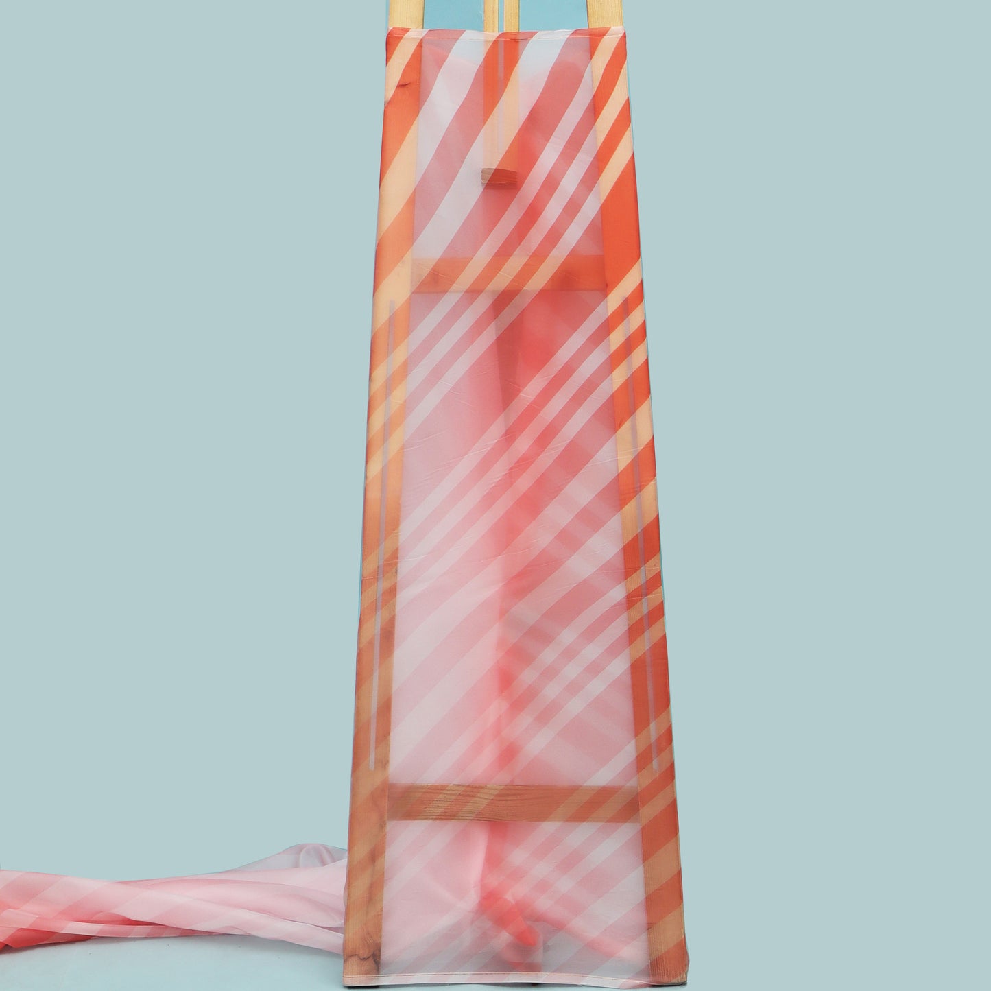 Multicolor Satin Organza Print Fabric