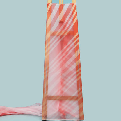 Multicolor Satin Organza Print Fabric