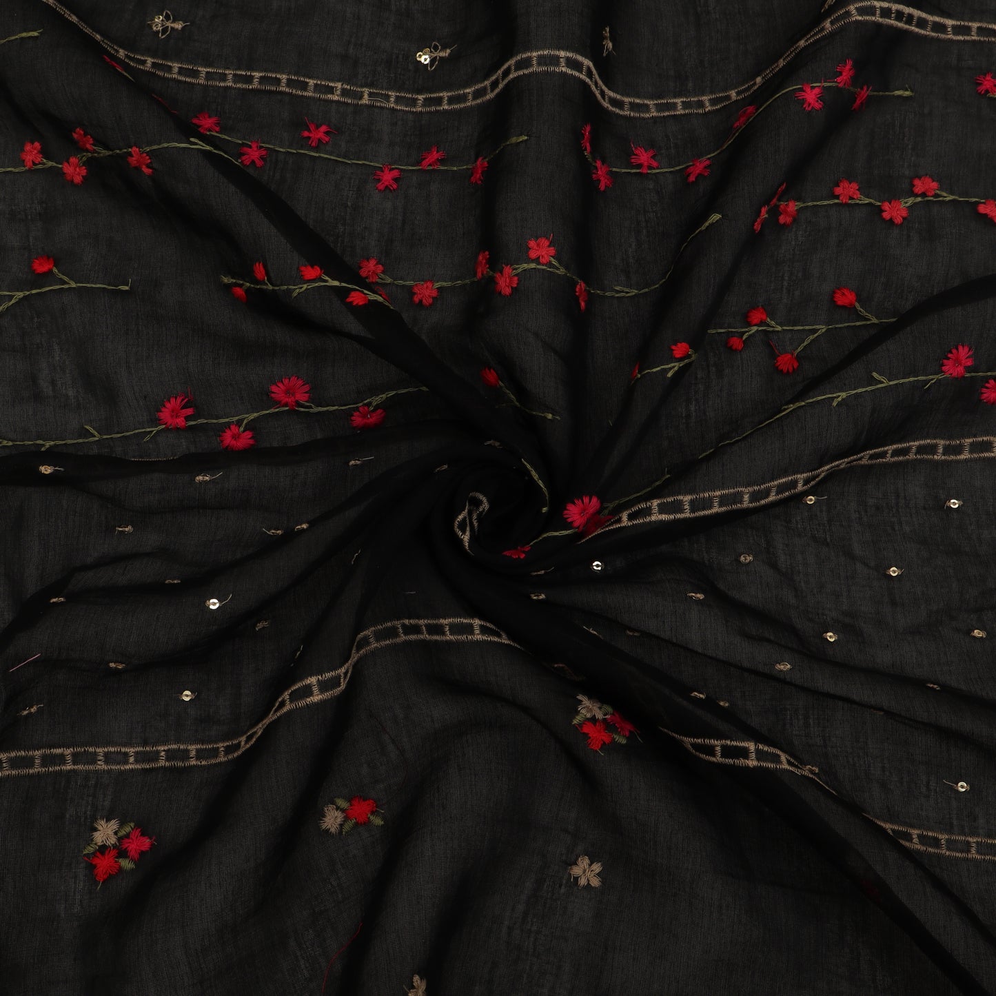 Chanderi Embroidery Fabric