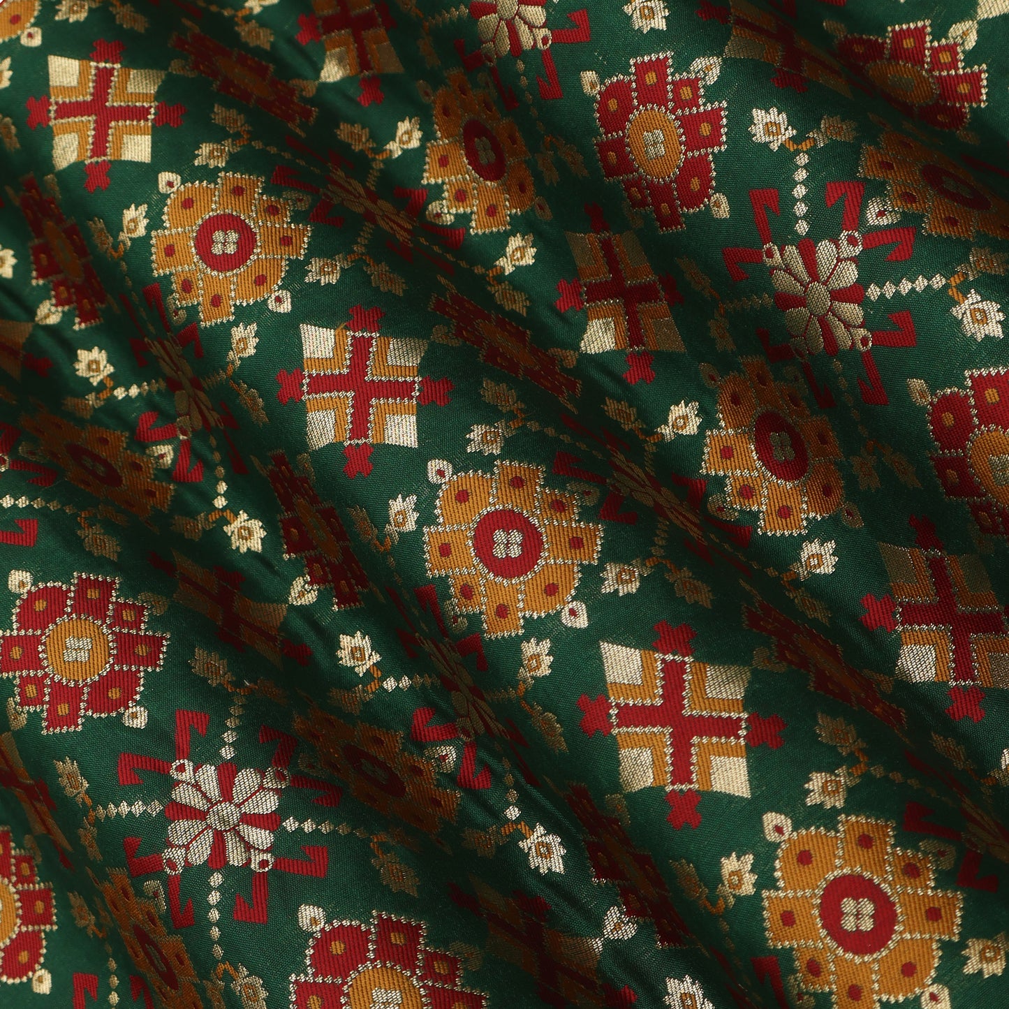 Traditional Motif Brocade Fabric
