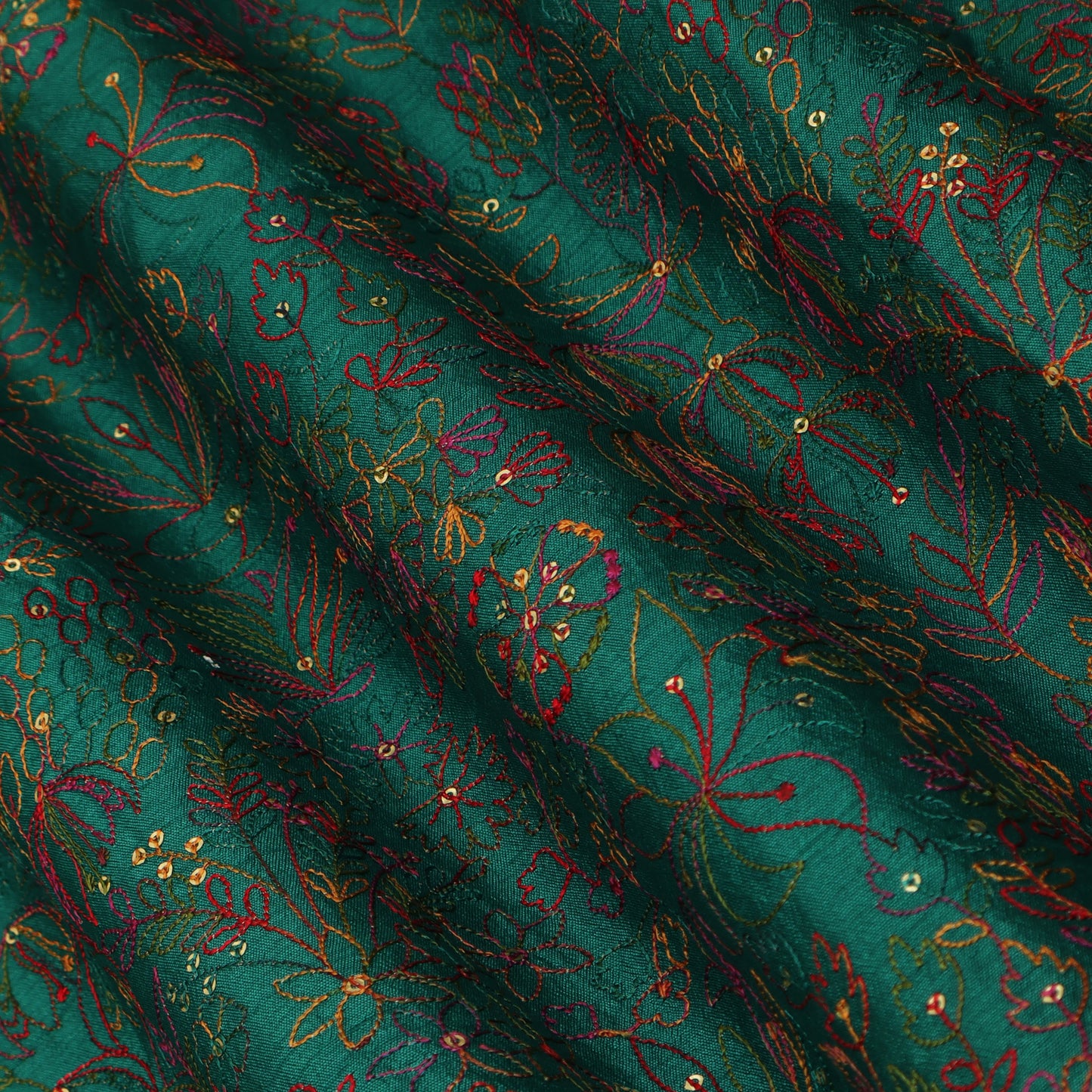 Raw Silk Embroidery Fabric