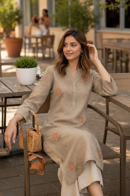Pure Linen Embroidery Fabric