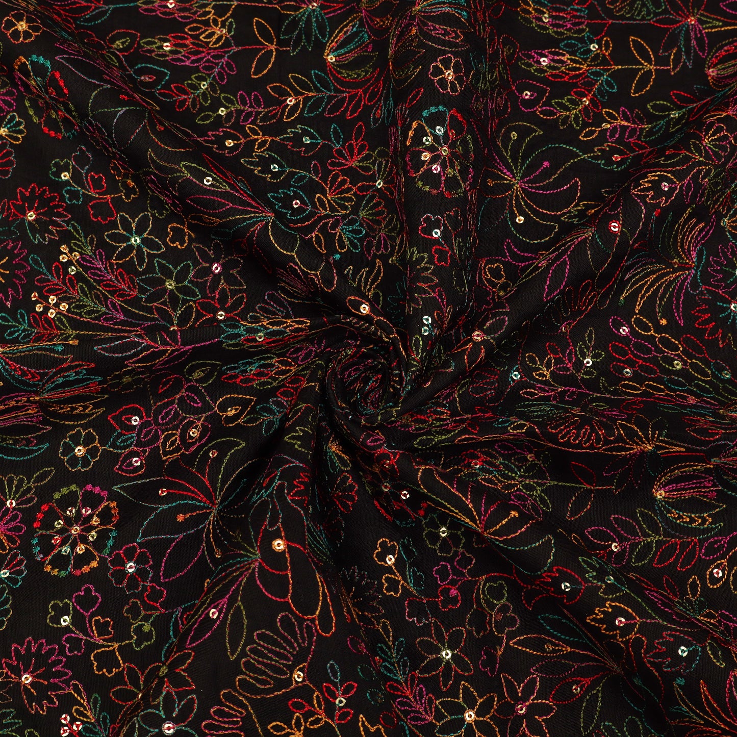 Raw Silk Embroidery Fabric