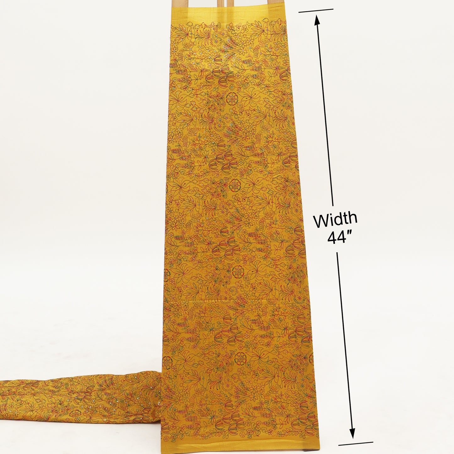 Raw Silk Embroidery Fabric