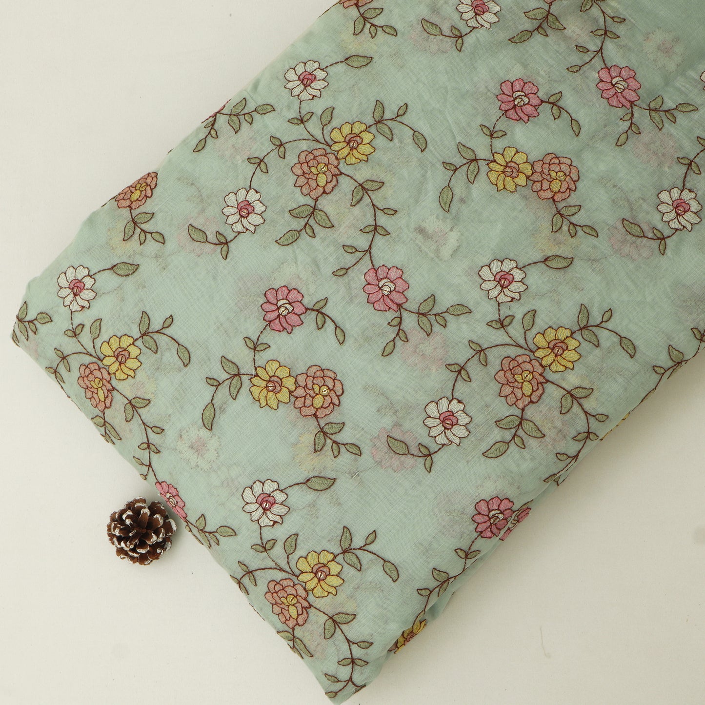 Chanderi Embroidery Fabric