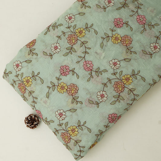 Chanderi Embroidery Fabric