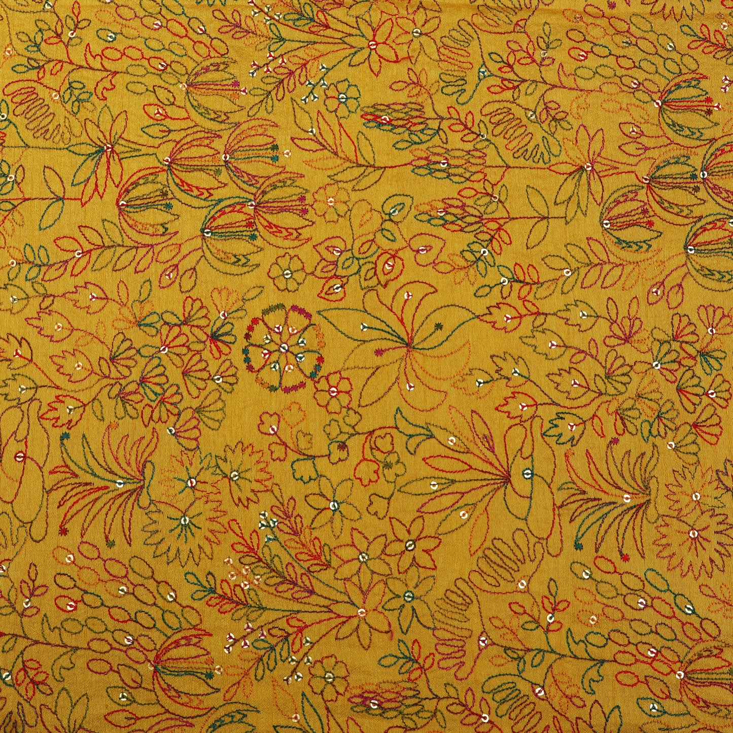 Raw Silk Embroidery Fabric