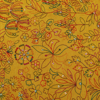 Raw Silk Embroidery Fabric
