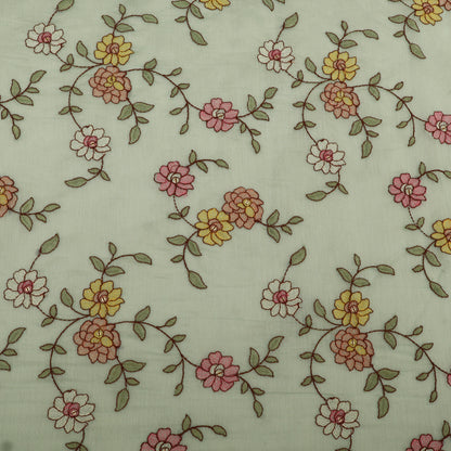 Chanderi Embroidery Fabric